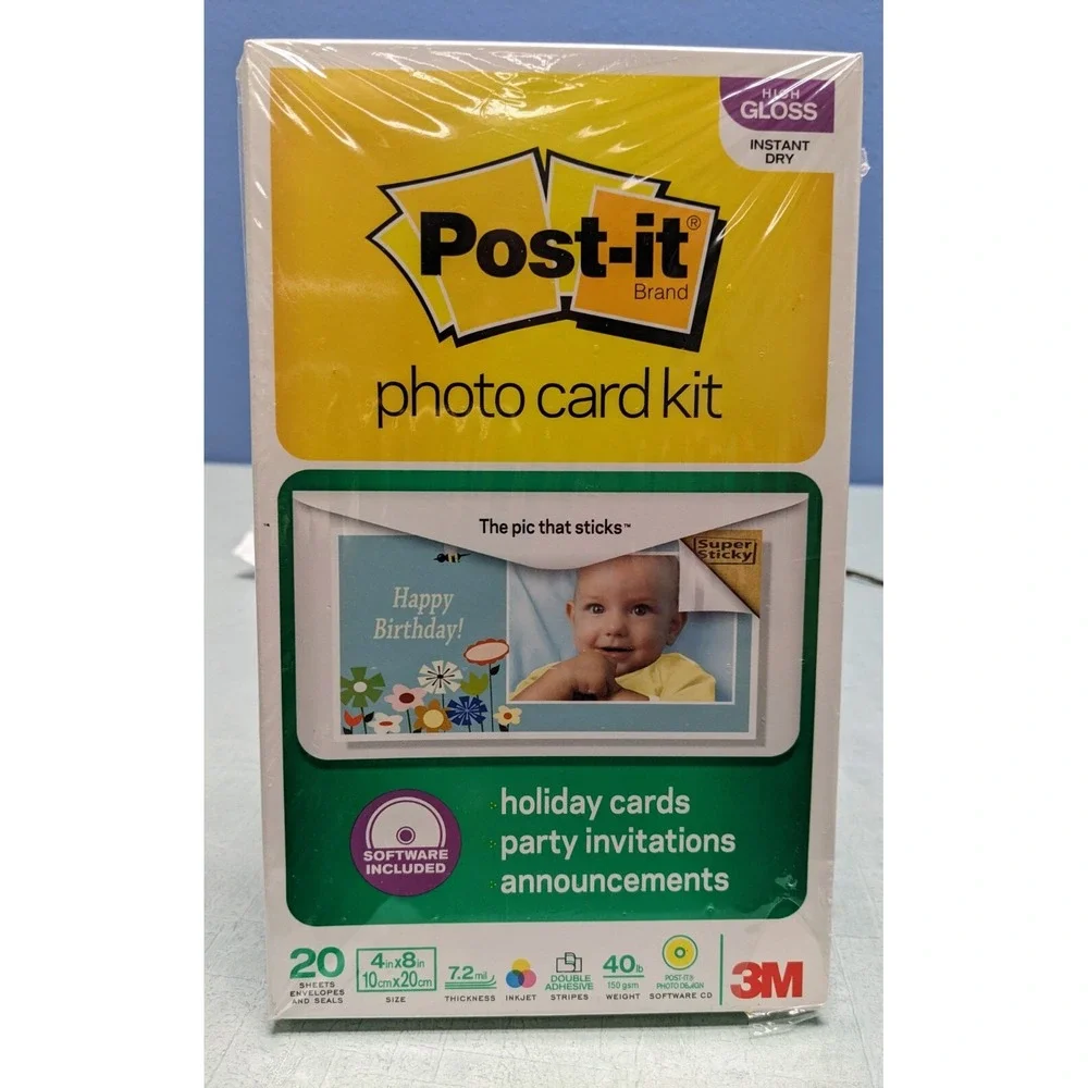 Post-it Photo Card Kit Holiday Invitations Announcements‎ Software